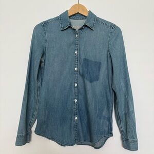 Gap 1969 Blue Denim Button-Up Shirt